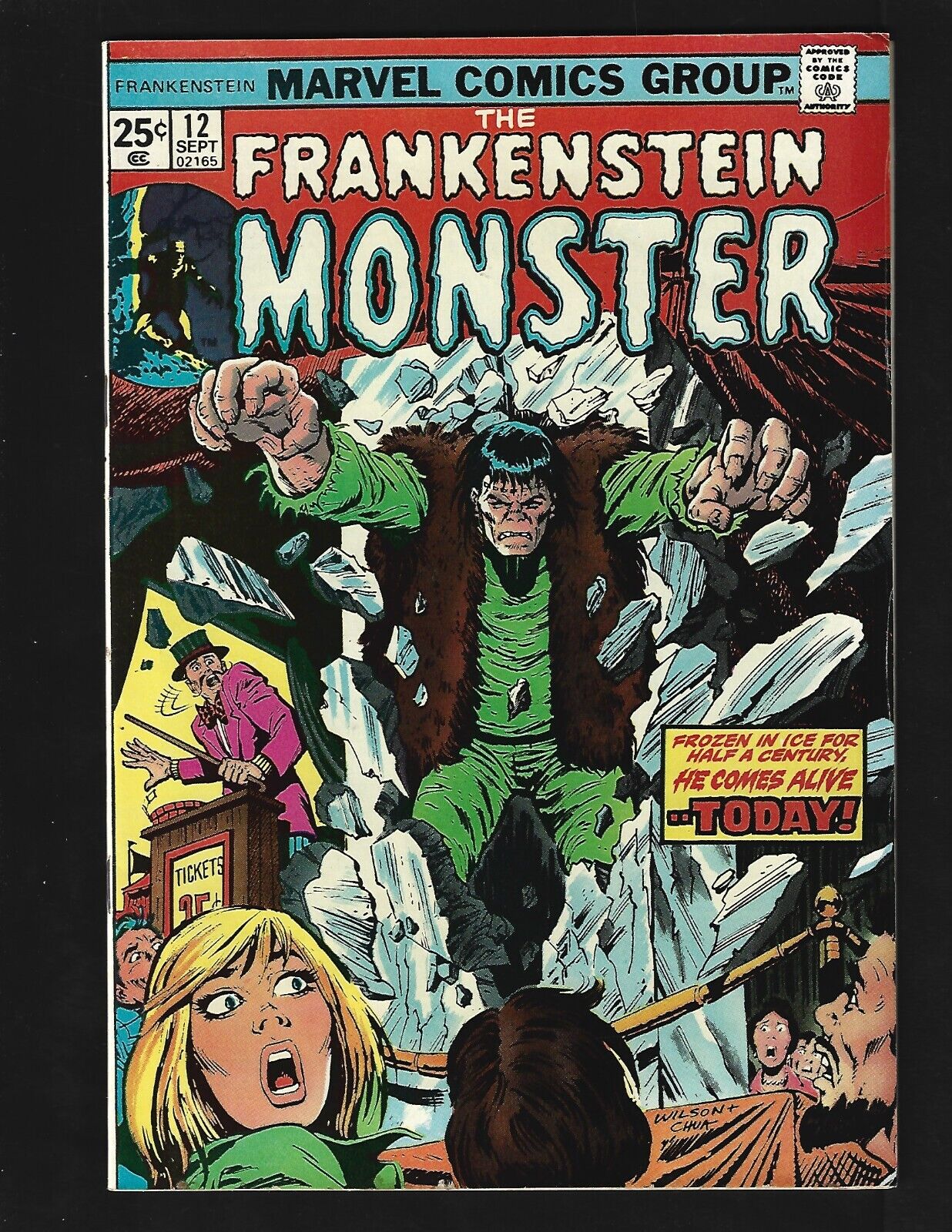 Frankenstein #12 (1973 Ser) VG+ Mayerik Ditko Story Reset to Present Time Horror