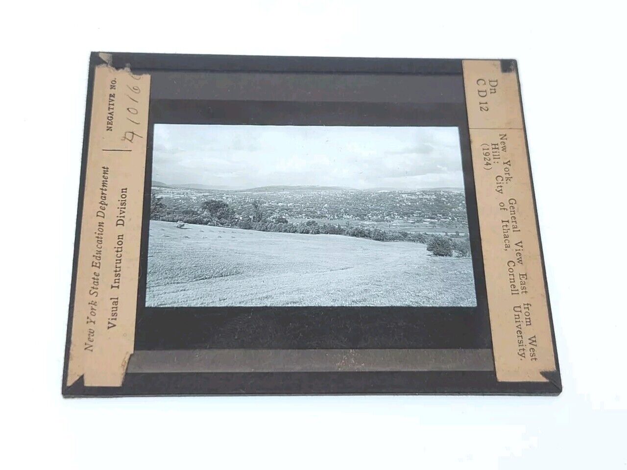 General View East From West Cornell University NY Magic Lantern Glass Slide 1924