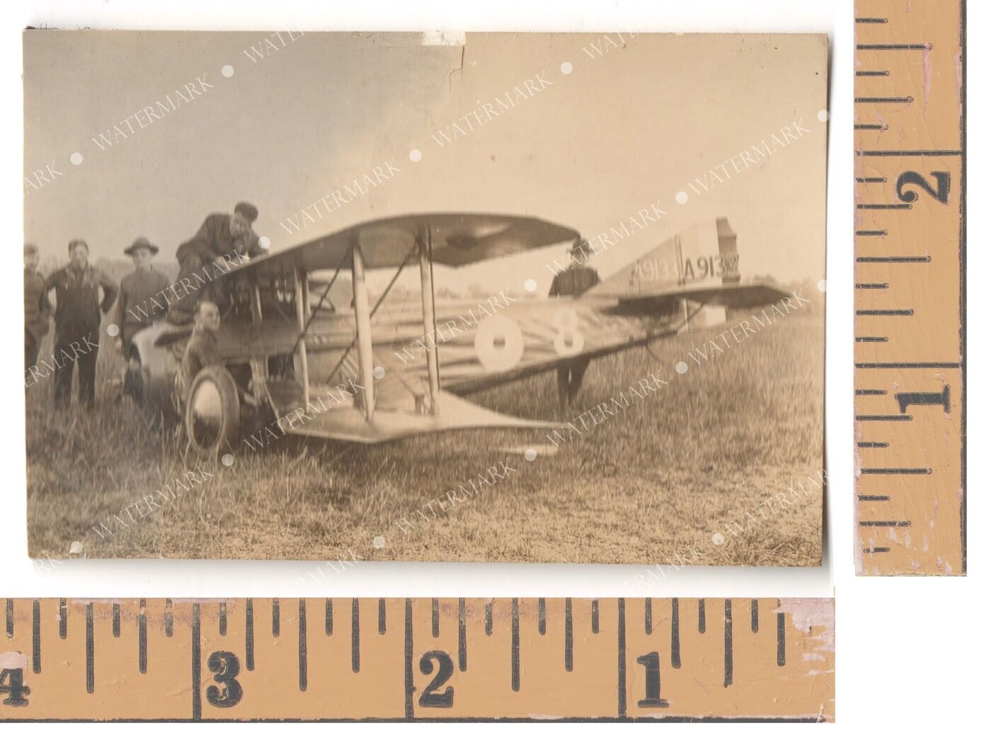 1923 ORIGINAL Photo of LAMBERT ST LOUIS AIRFIELD AIR RACES CREW, PILOT & BIPLANE