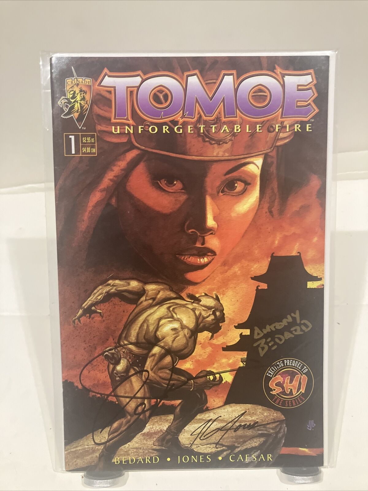 Tomoe: Unforgettable Fire #1 Crusade Comics (1997) NMMultiple Signatures