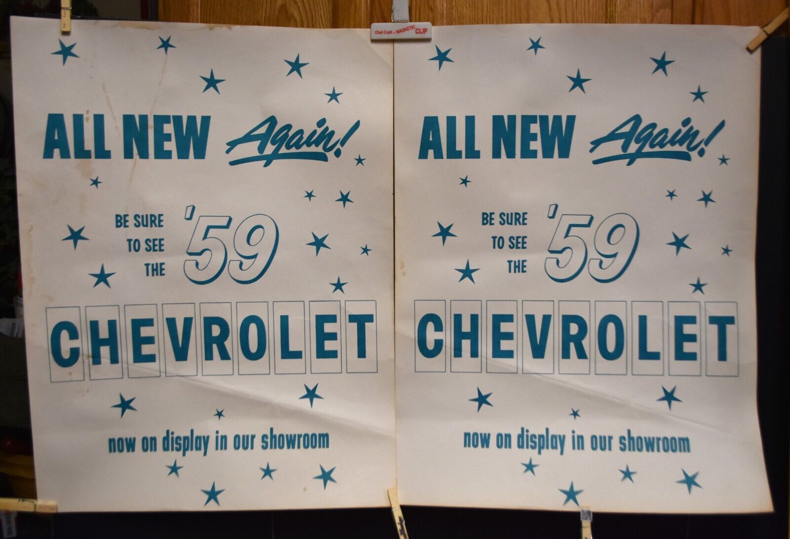 1959 Chevrolet Dealer Display Rm Poster Chevy El Camino Corvette Impala Bel Air