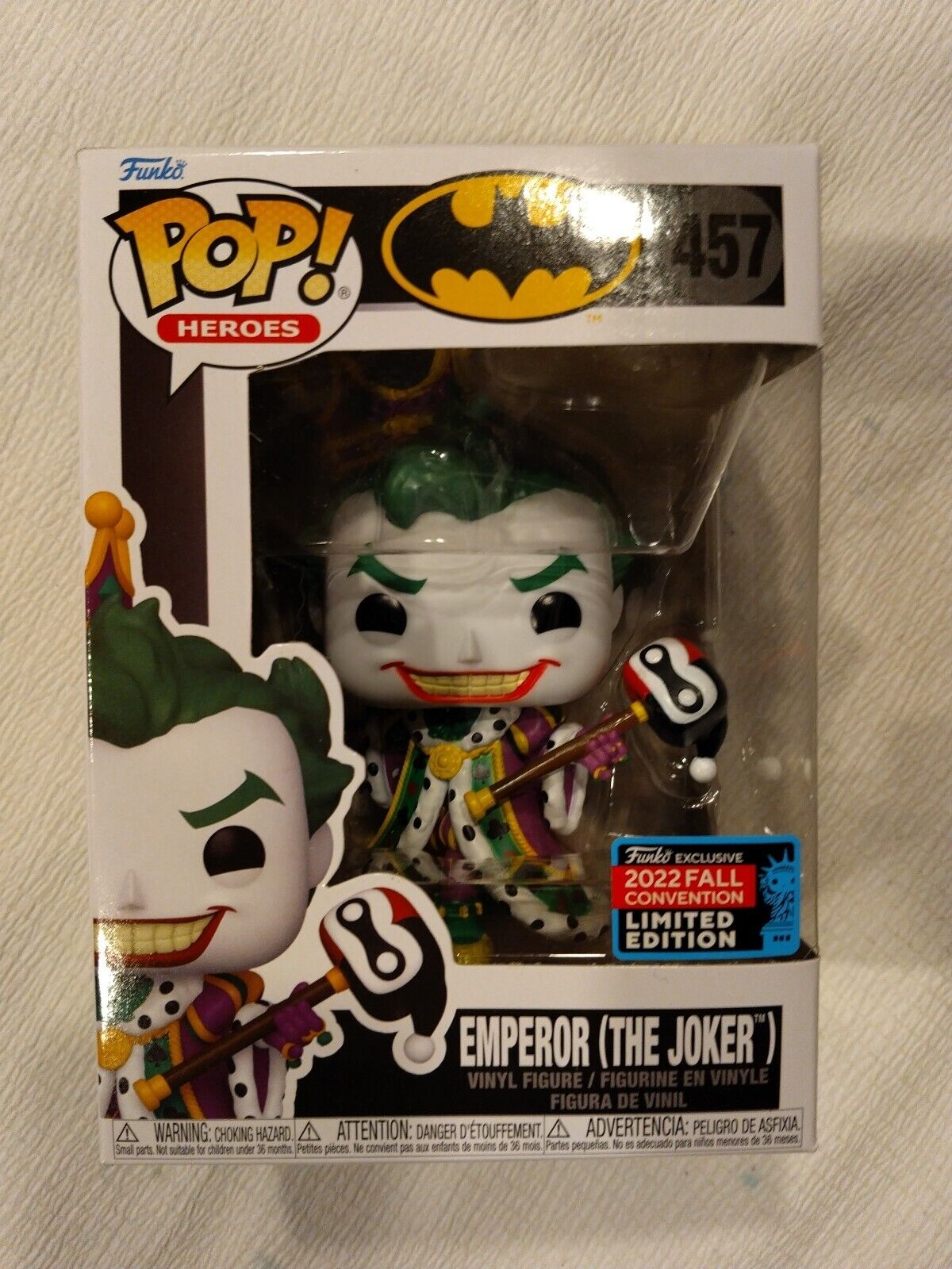 Funko Pop Emperor (The Joker) 457 NYCC 2022 Shared Sticker w/Pop Protector