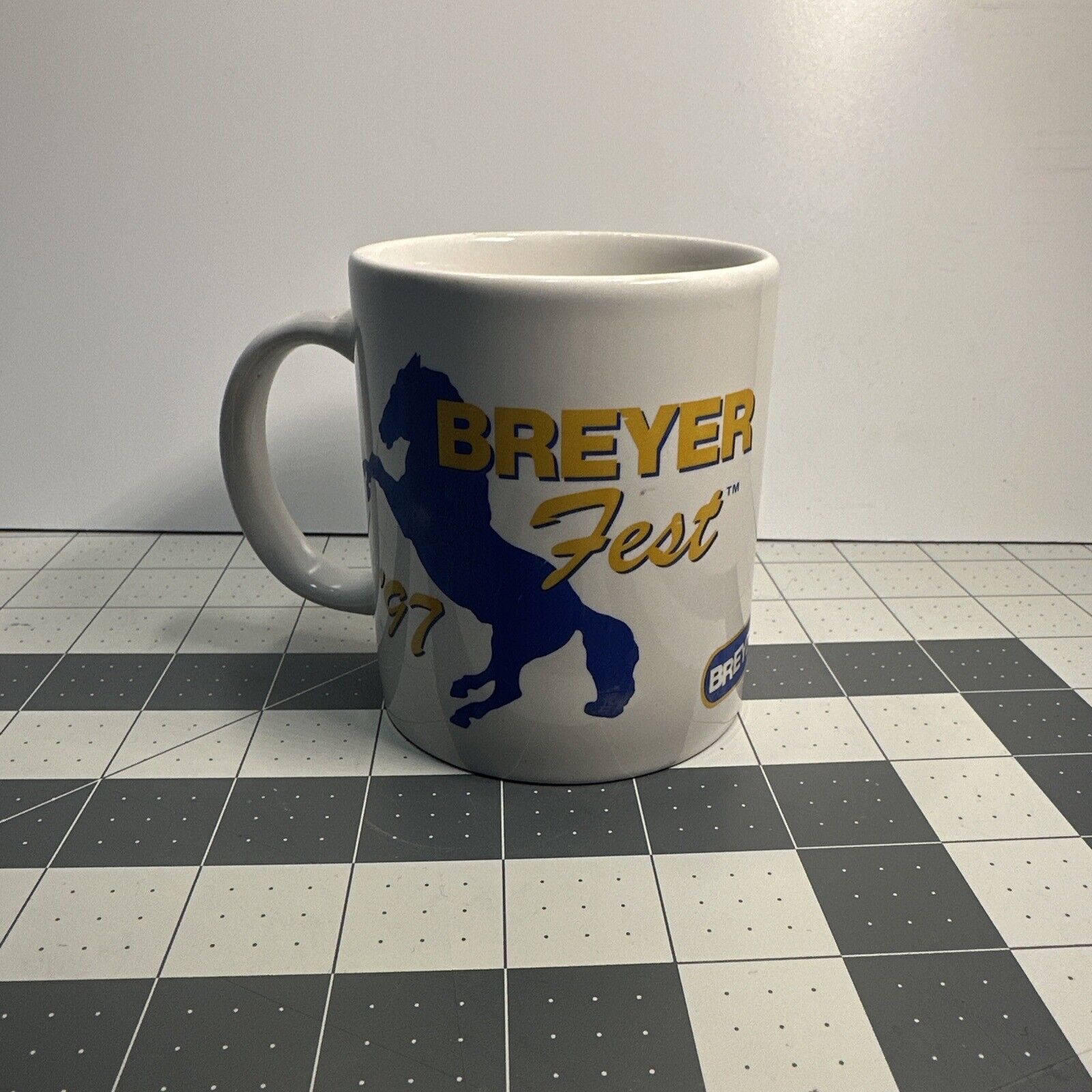 Breyer Breyerfest '97 Sr Bold Palomino Police Horse Coffee Mug
