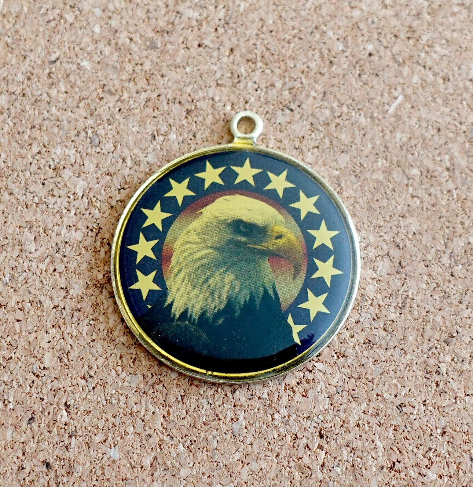 American Bald Eagle Keychain Fob Liberty and Justice for All