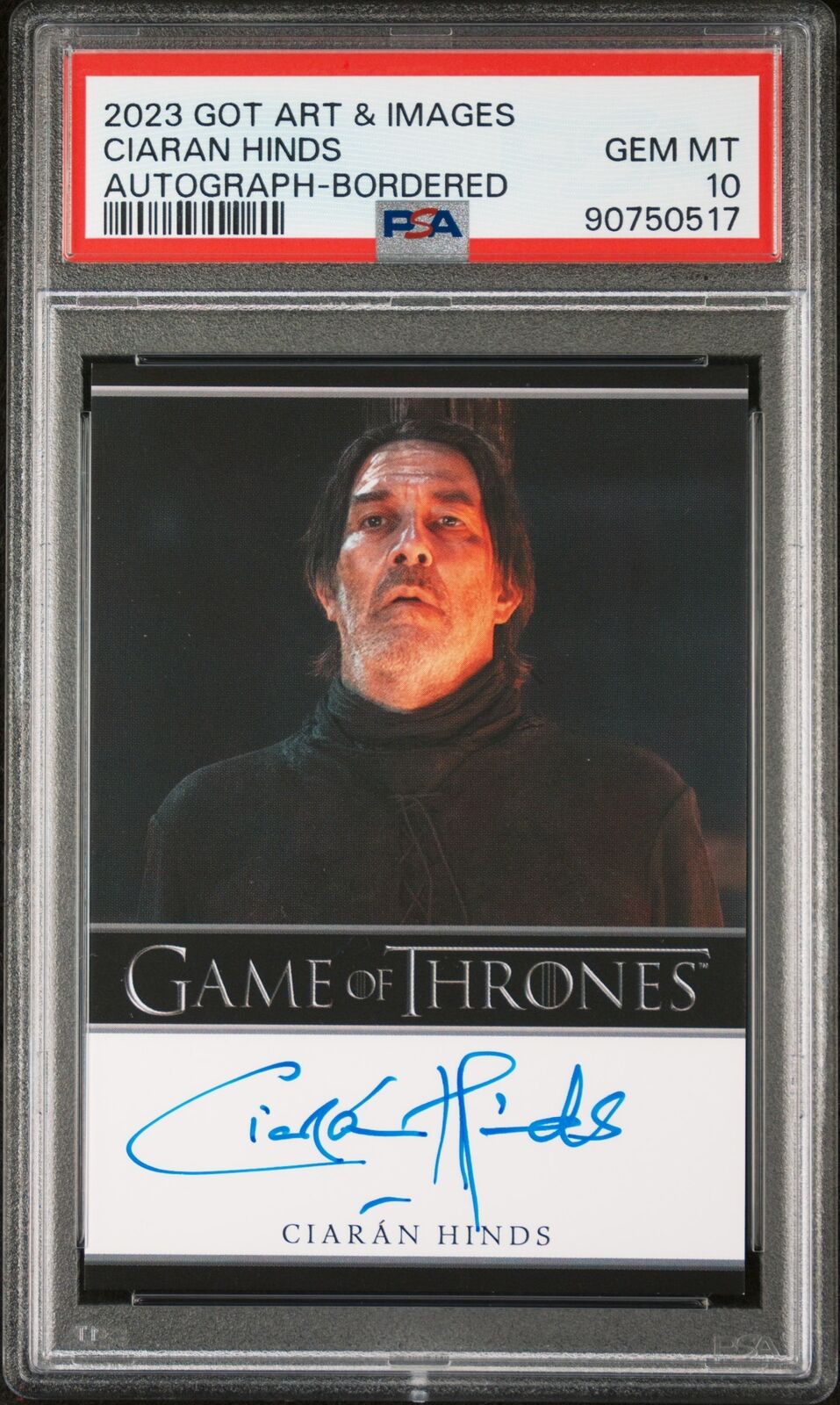 2023 Rittenhouse Game Of Thrones Art & Images Autographs Ciaran Hinds PSA 10 