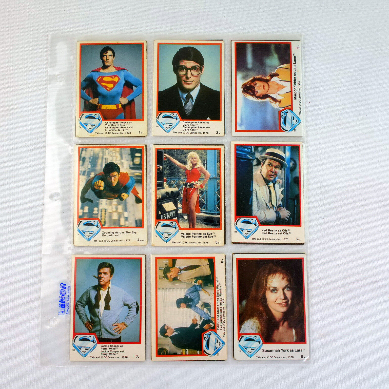 Vintage1978 TOPPS DC Superman The Movie Full Complete Set 1-132 Trading Cards