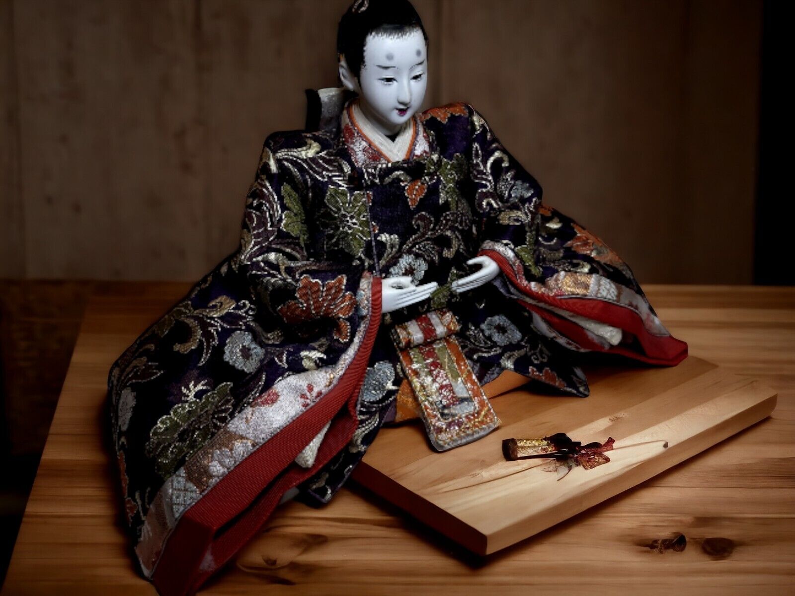Antique Meiji Era Japanese Taisho Ningyu Samurai Doll