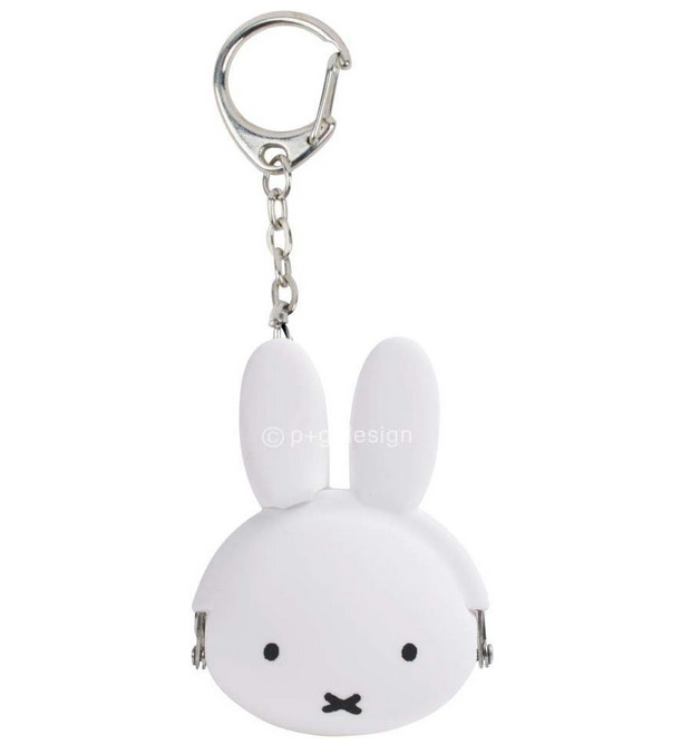 New JAPAN Miffy White Rabbit Mini Coin Key Ring Clip Bag Holder Purse Mascot