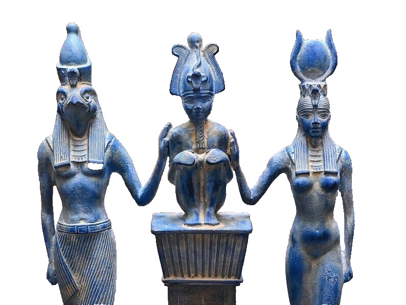 The most Powerful family In Ancient Egypt Isis , Horus , Osiris ,Handmade statue