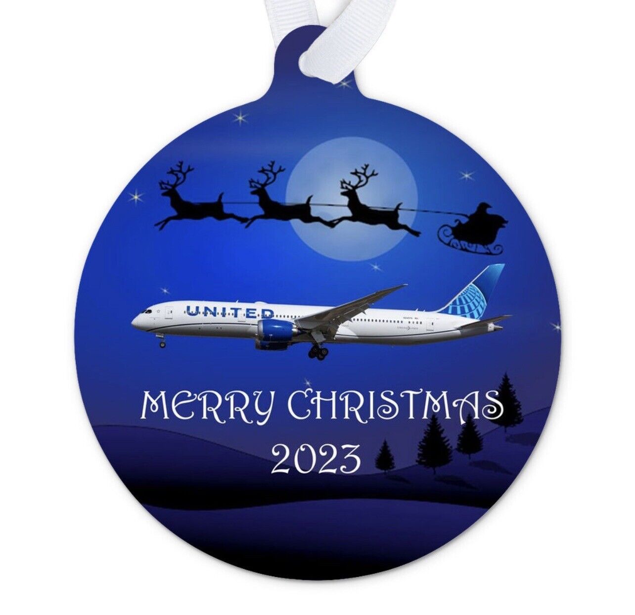787 Merry Christmas 2023 - Metal Ornament