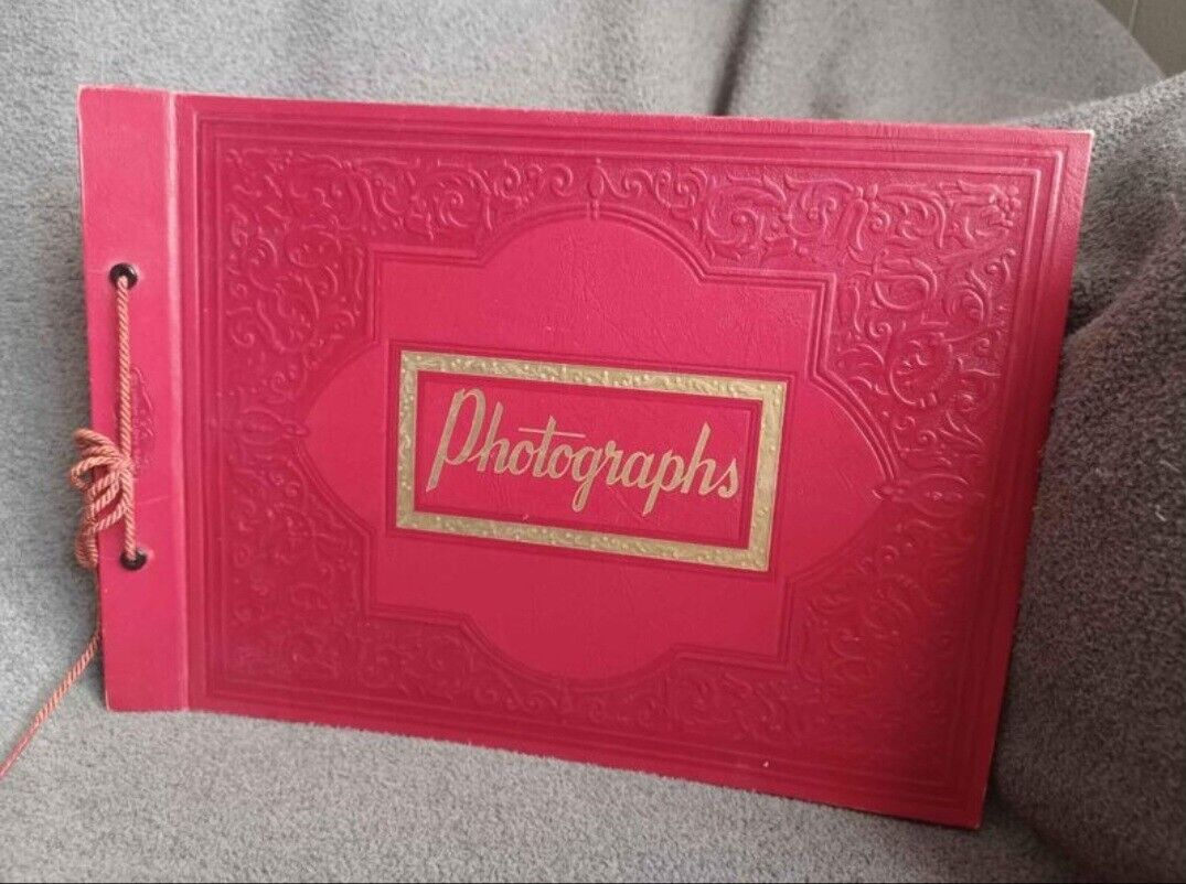 Stunning Vintage 1940s NOS Red Photograph Book Springfield Photo Mount Co