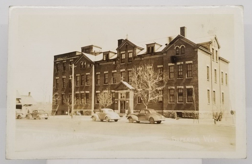 Real Photo 1940s-50s St Francis Hospital Superior Wisconsin Postcard