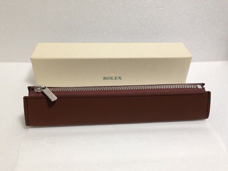 ROLEX Leather Pen Case Novelty Item VIP Gift New 
