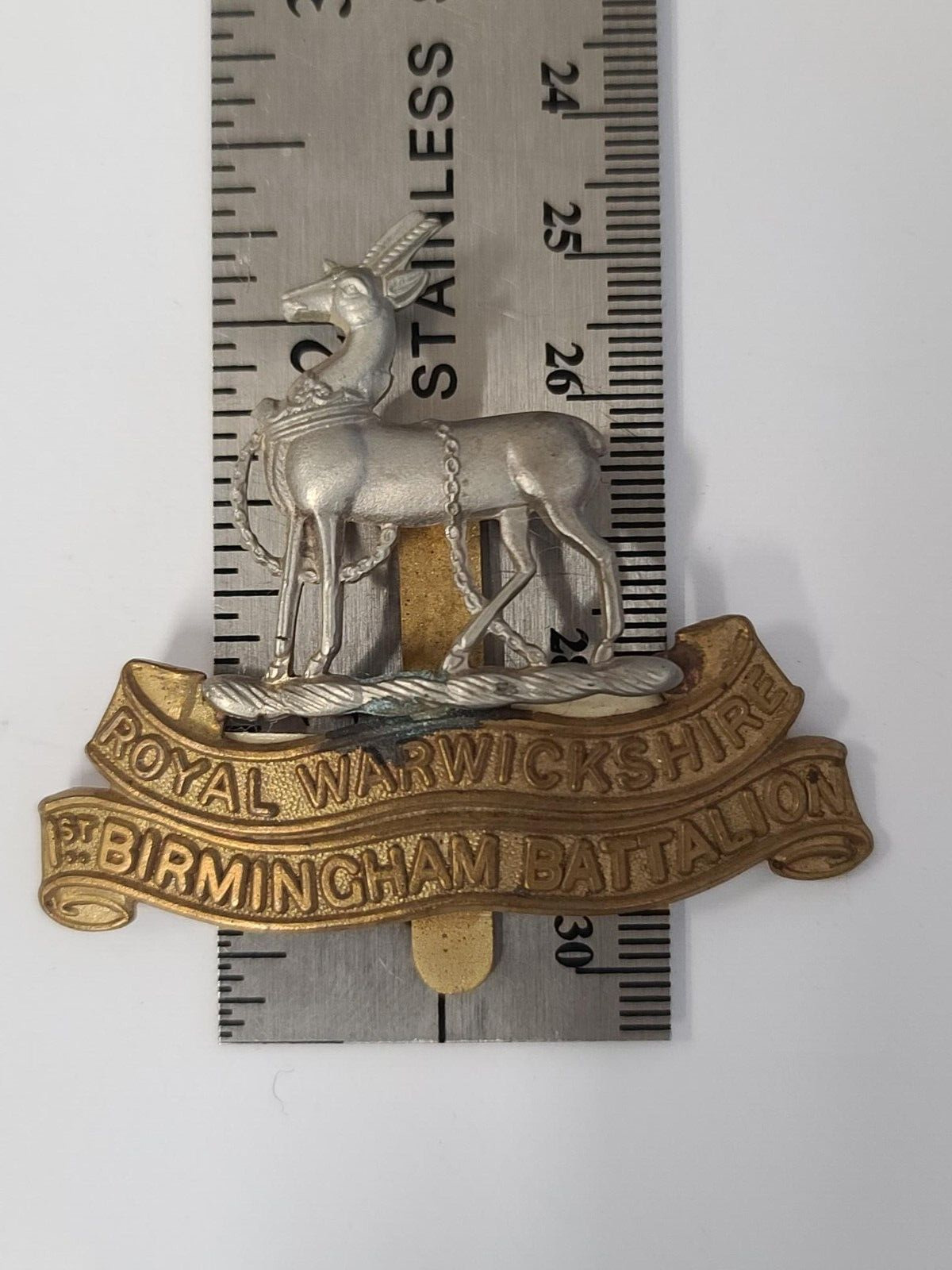 WW1 British Royal Warwickshire 1st Birmingham Battalion Cap Badge