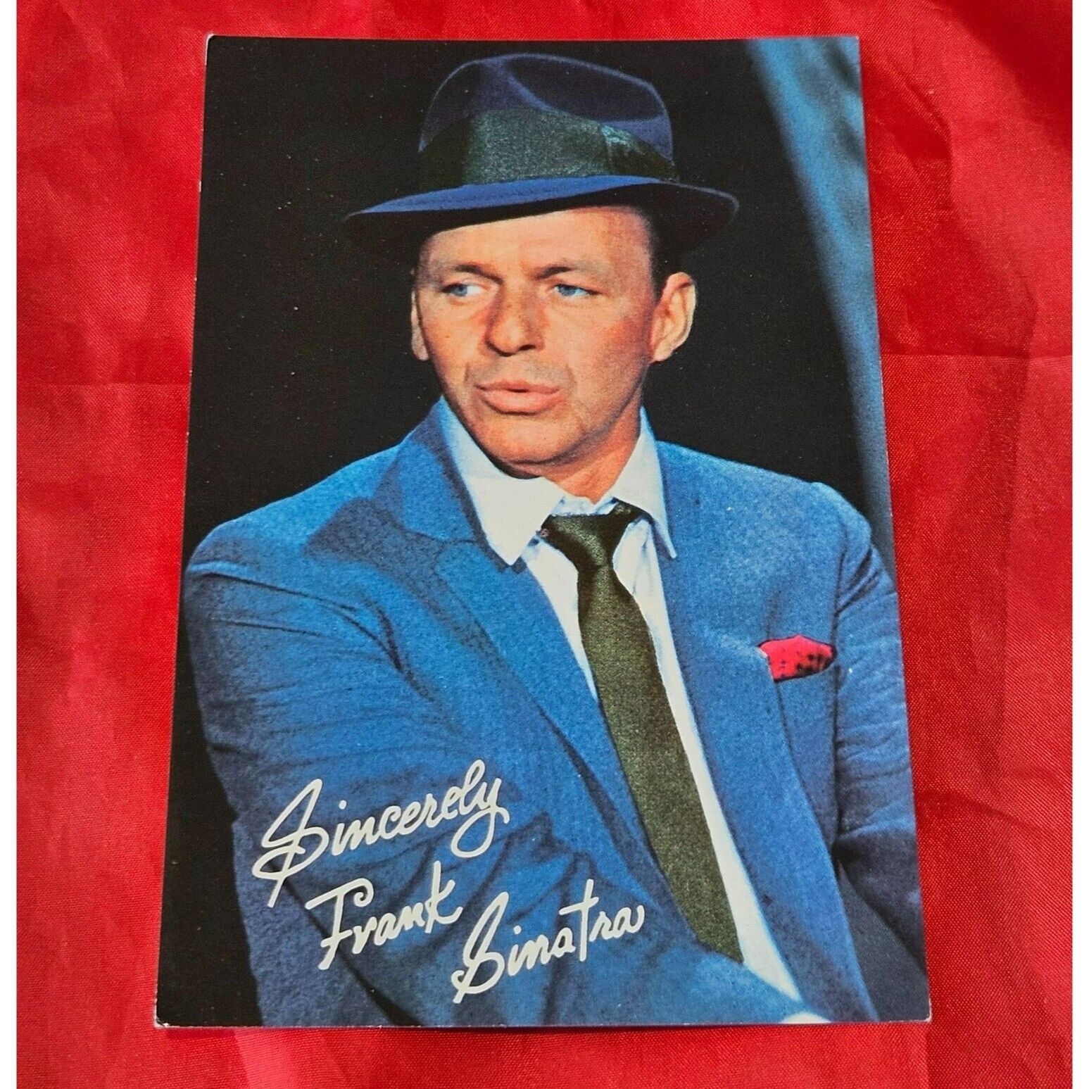Frank Sinatra Postcard Chrome Divided