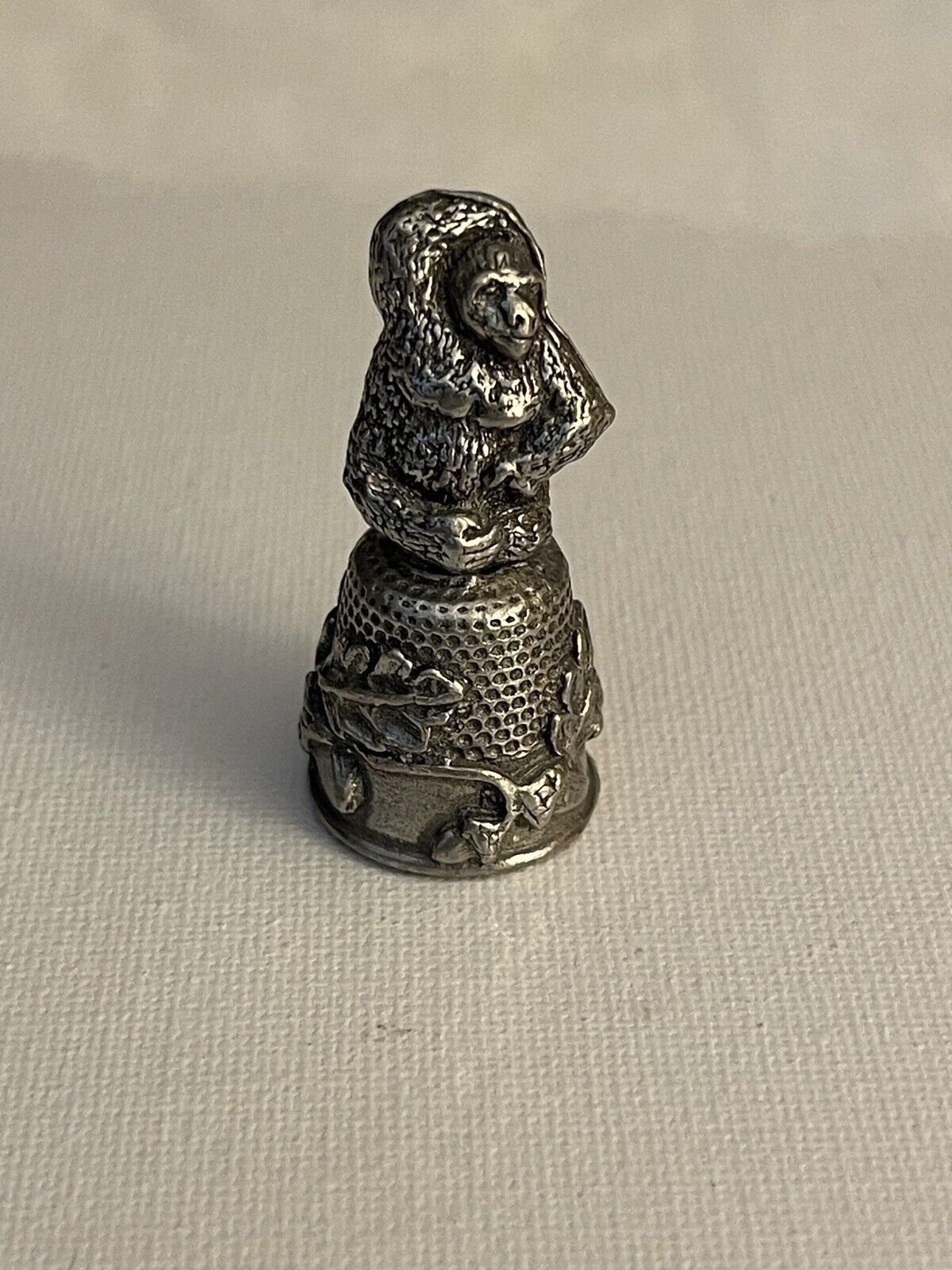 Vintage Large Gorilla Thimble Figural Nice Detail Very Good Condition