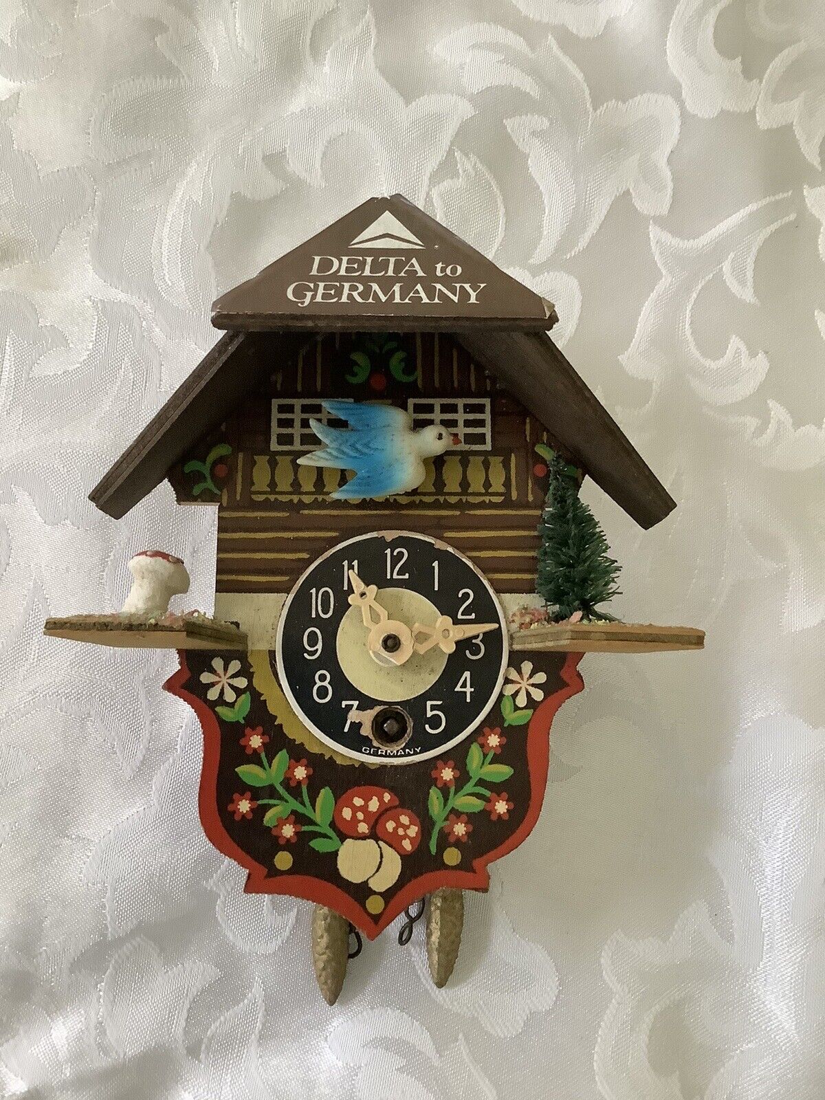 Vintage Rare Miniature Chalet Cuckoo Clock   Germany 