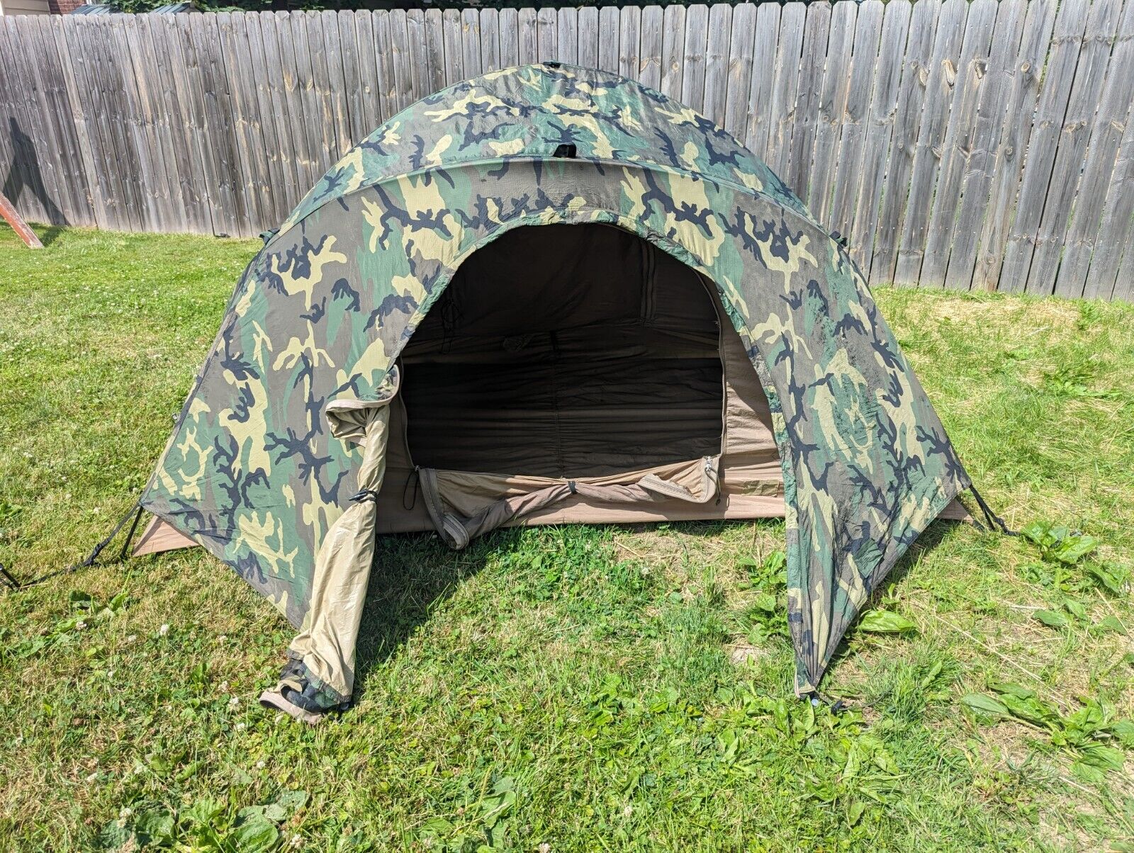 Very Good -USMC 2-Man Military Combat Shelter Woodland 4 Season Tent Litefighter