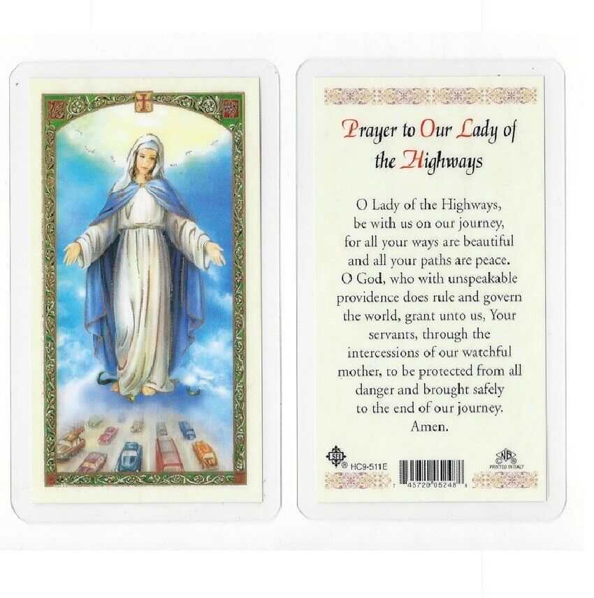 Prayer to Our Lady of the Highways - Laminated Prayer card