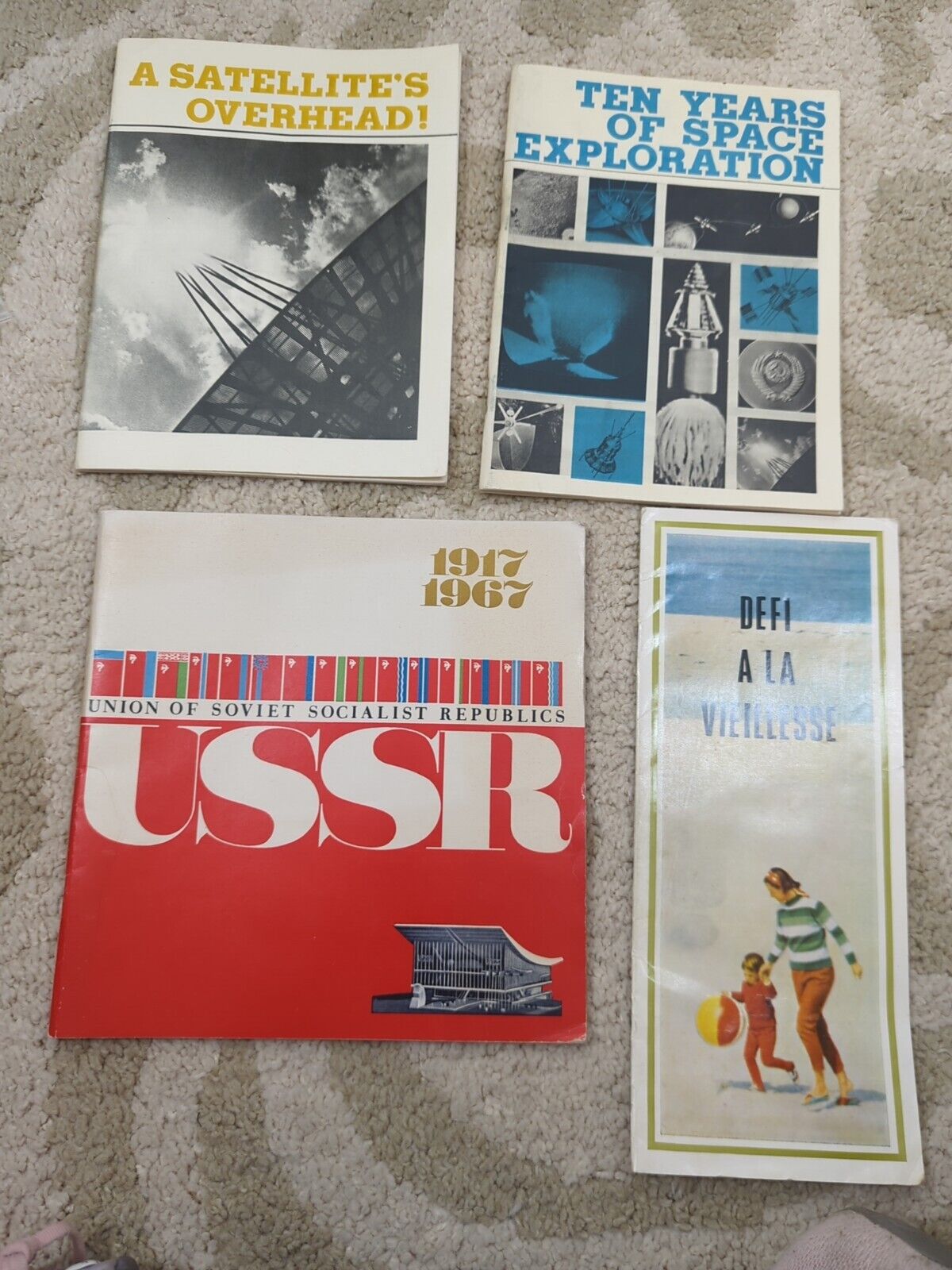 Vtg USSR Booklets And Brochure Lot Space 1960s Communism Tourist Info 