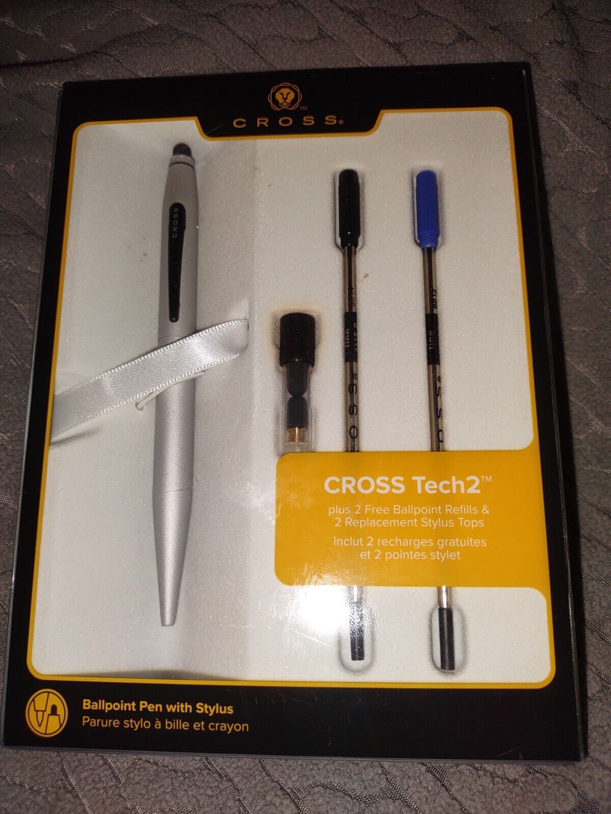 Cross Tech2 Ballpoint Stylus Pen Set New 2 refill 2 Replacement Stylus Gift Set 
