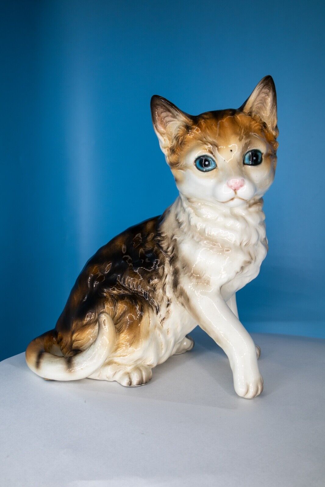 Vintage Porcelain Japanese Cat Figurine