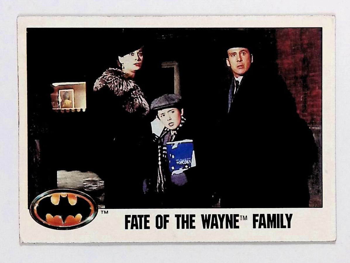 Fate of the Wayne Family 1989 Topps Batman Movie Series One #95 DC Comics