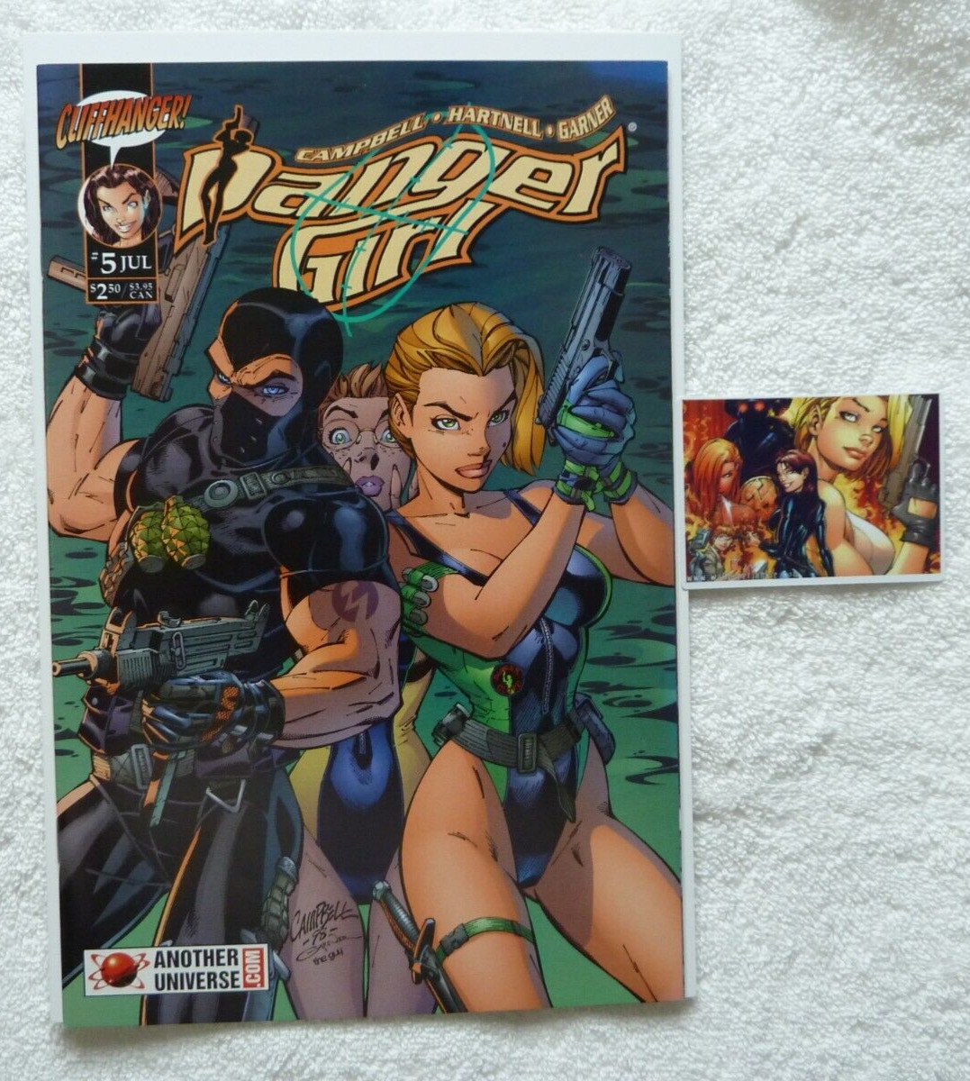 Danger Girl #5 Another Universe Variant, NM with free custom sticker