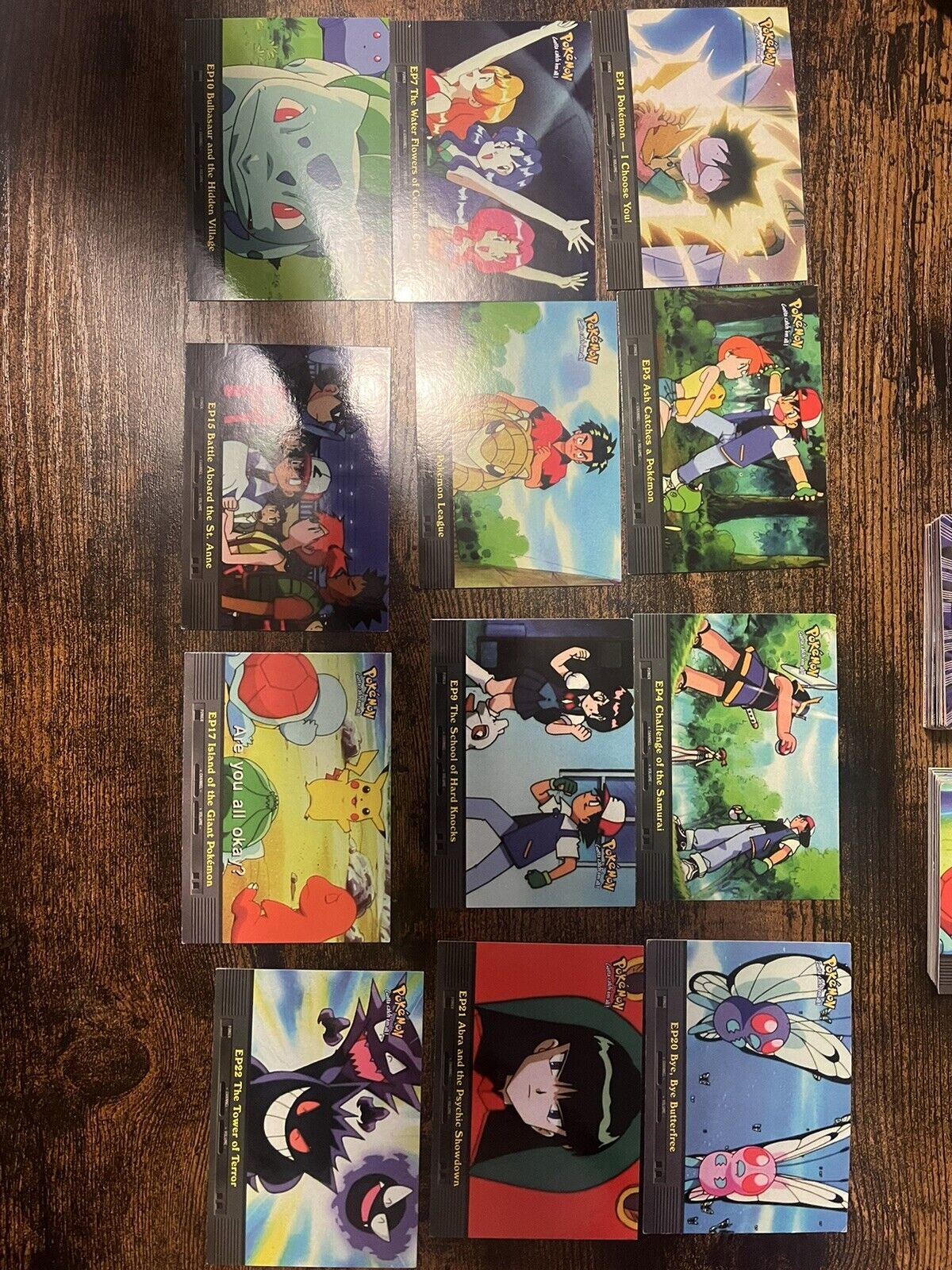 Lot of 12 Pokemon 1998 Topps TV Animation Episode Cards 1,3,4,7,8,9,10,15,17,20