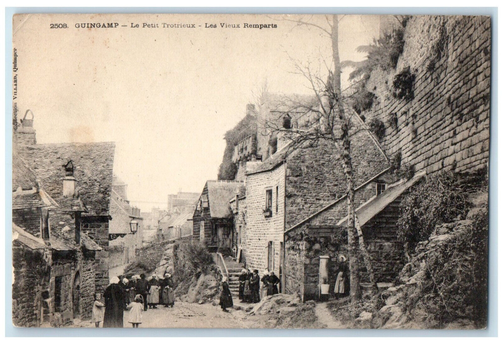 c1905 Little Trotrieux The Old Ramparts Guingamp France Antique Postcard