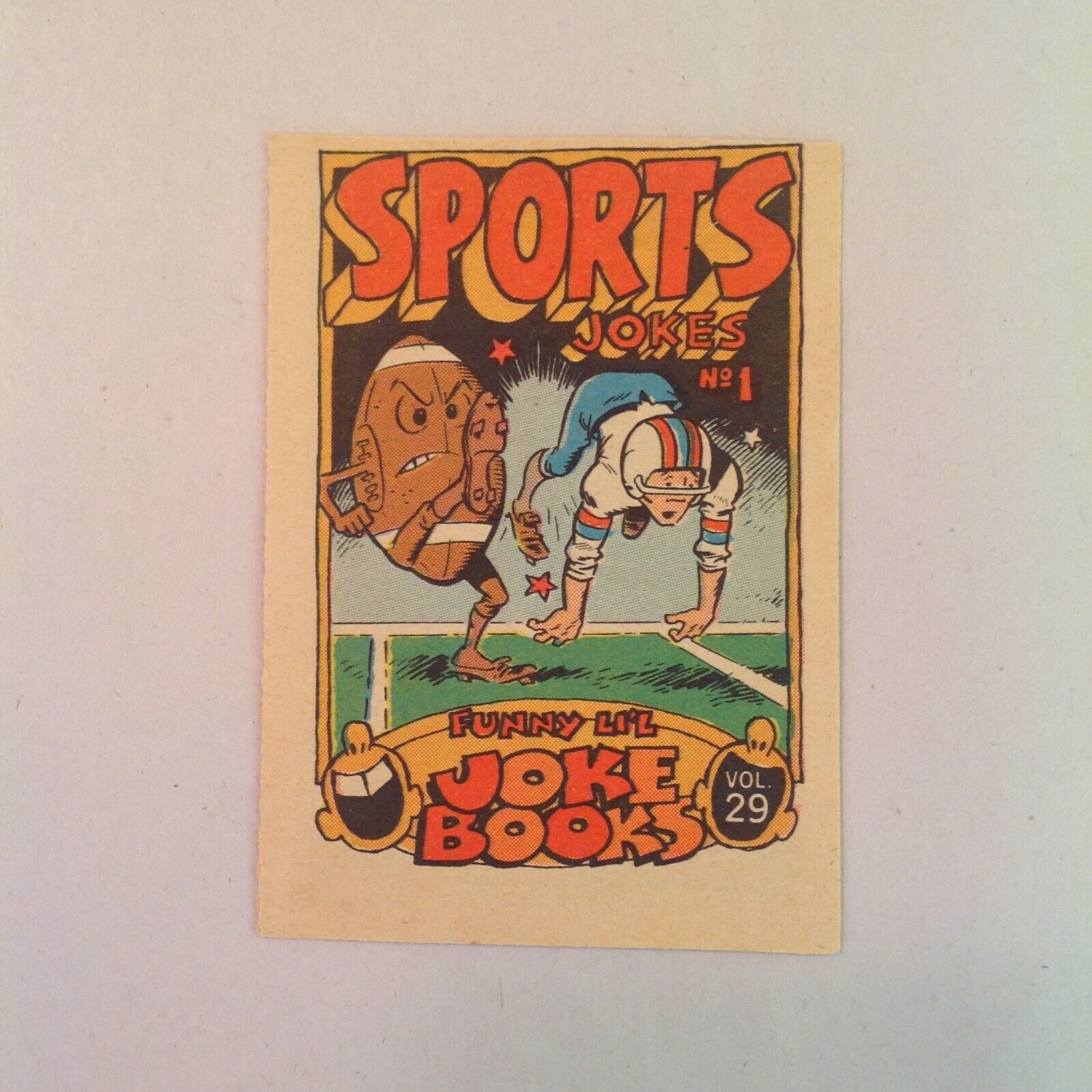 Vintage 1970\'s Topps Funny Li\'l Joke Book Volume 29 Sports Jokes No. 1 Cartoons