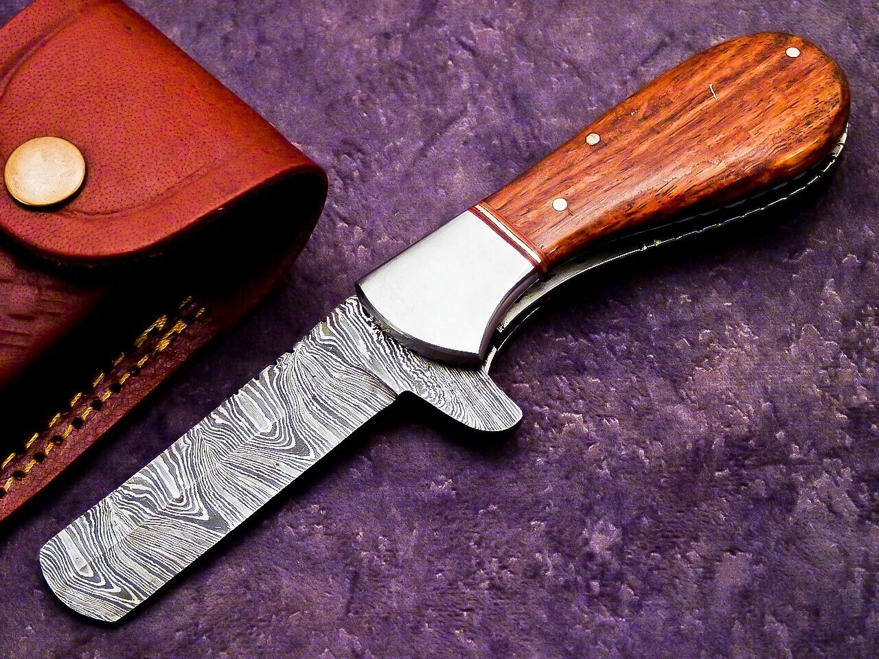Custom Handmade Damascus Blade Pocket Folding Knife, BULL CUTTER KNIFE AZ-579