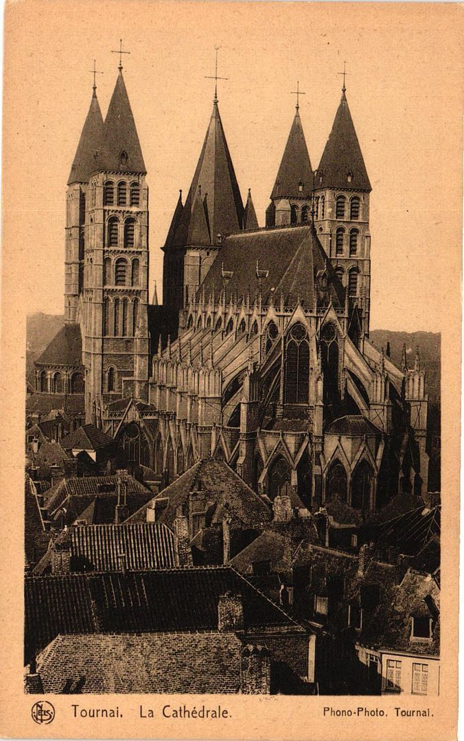 Vintage Postcard- LA CATHEDRALE, TOURNAI Early 1900s