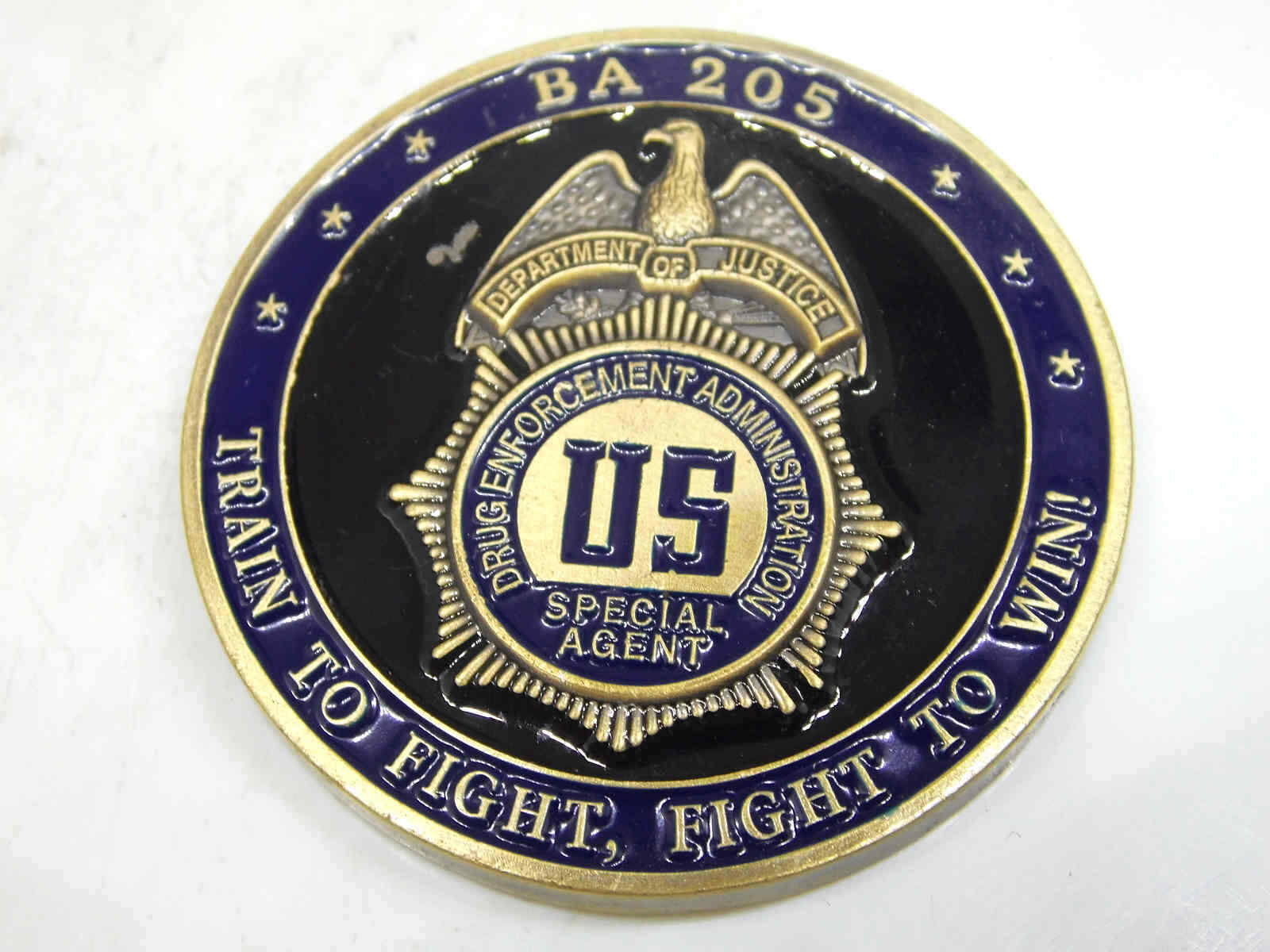 US SPECIAL AGENT DRUGENFORCEMENT ADMINISTRATION BA 205 CHALLENGE COIN