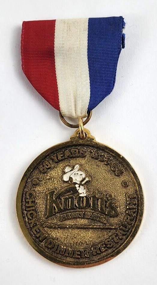 Vintage Knotts Berry Farm 50 Years Chicken Dinner Restaurant 1934-84 Medal