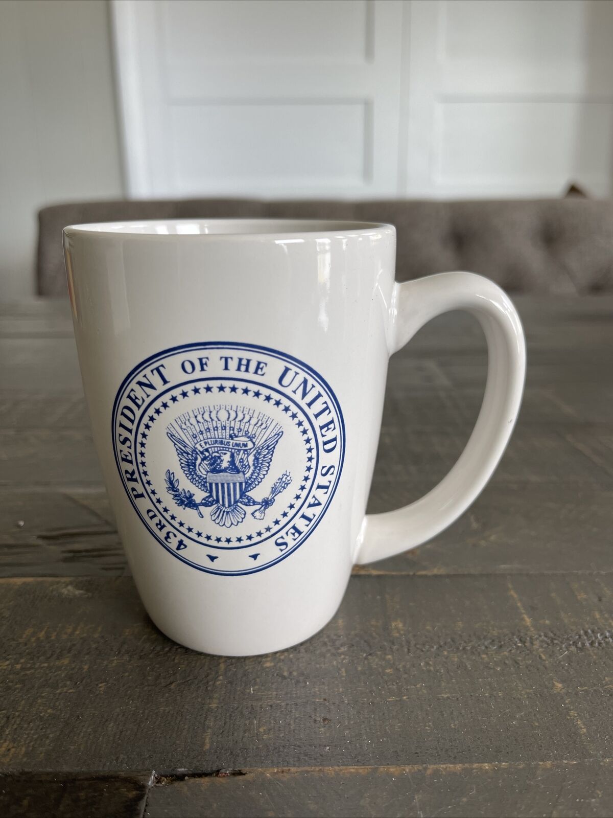 43rd President Of The U. S.George W Bush Coffee Cup Mug Oversized White Ceramic