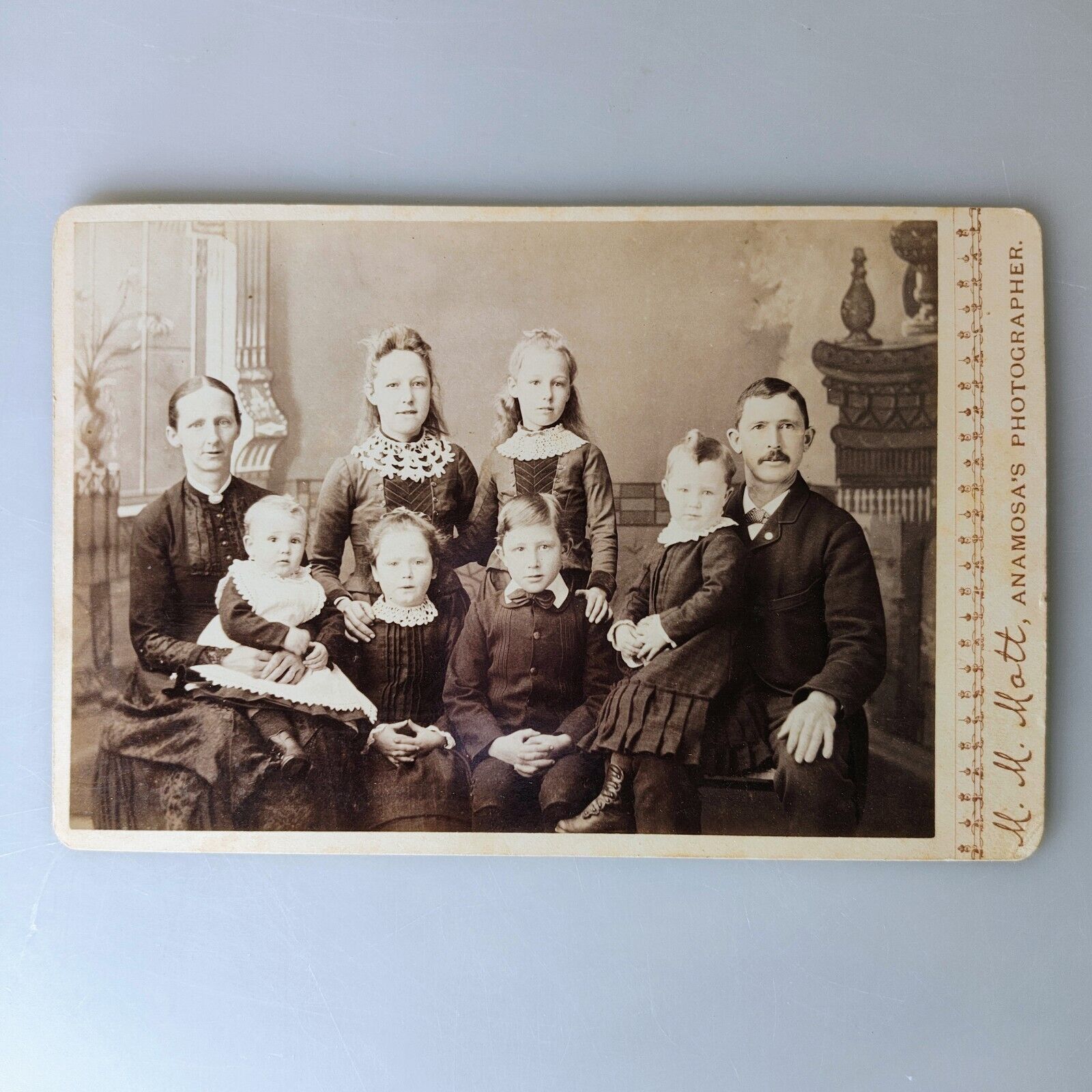 Fantastic Siblings Photo 6 Kids Antique Cabinet Photo 1800s Anamosas Photography