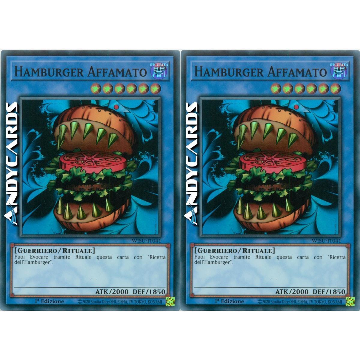 2x HUNGRY HAMBURGER • (Hungry Burger) • Super R • WISU IT041 • 1Ed • Yugioh