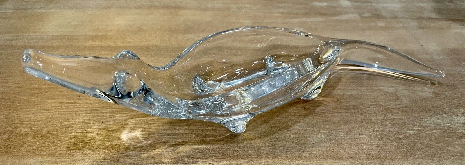 Vintage Scarce 1965 Sasaki Similar To Viking Glass Alligator Figurine Ashtray