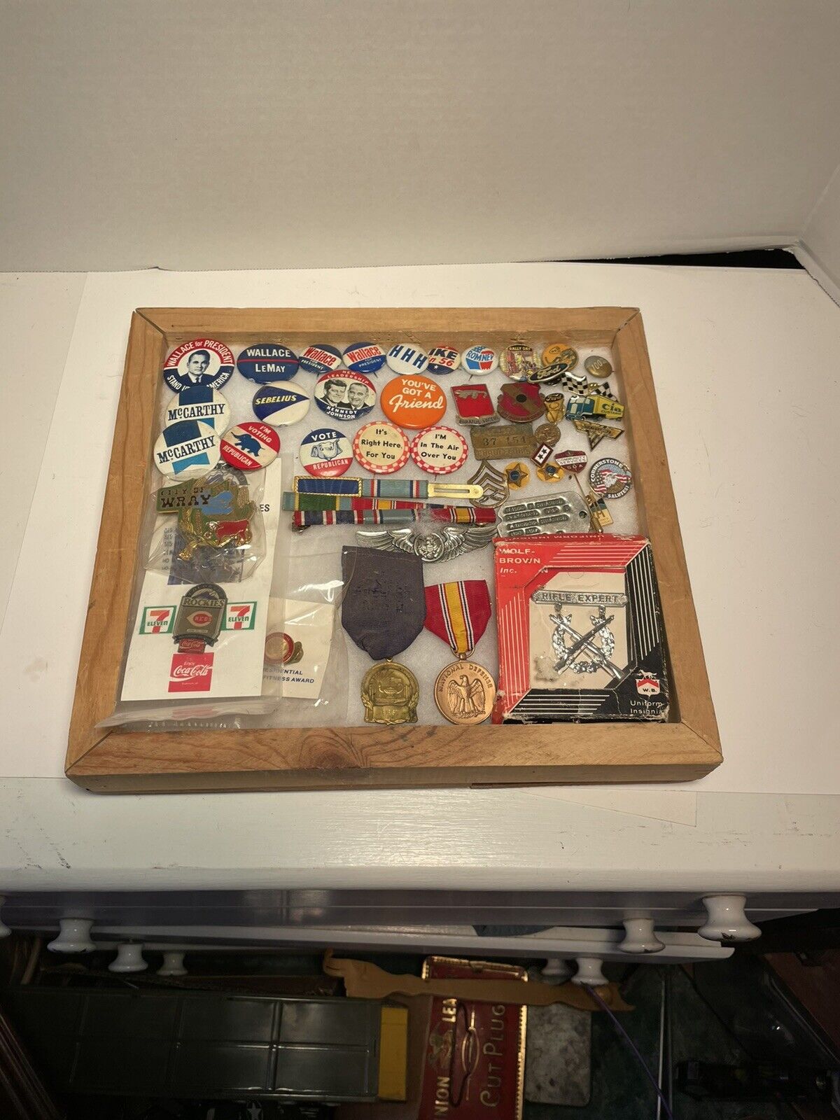 Vintage  Assortment Pin Lot, Military, Political,boy Scout, Automotive And More