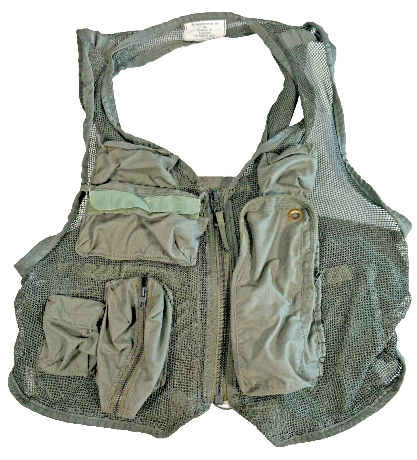New USAF Air Force SRU-21/P Mesh Net Survival Vest with Pouches & Holster Large