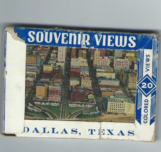 1940\'s Dallas, Texas Twenty Colored Souvenir  Views (With Two One Cent Stamps)