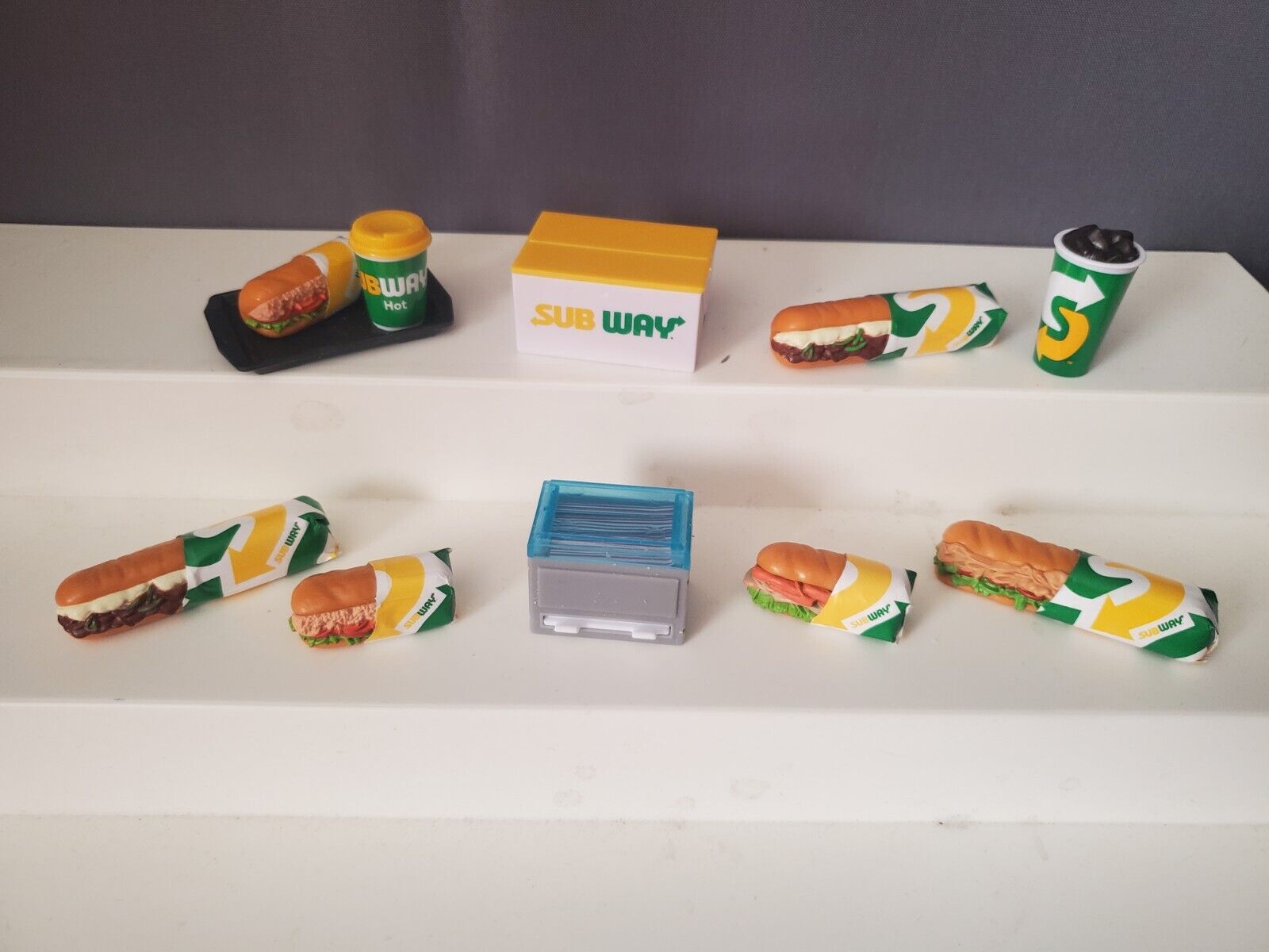 Mini Brands FOODIES 9 PCS Subway Sandwiches SODA Hot Soup BOX Tuna TURKEY Food