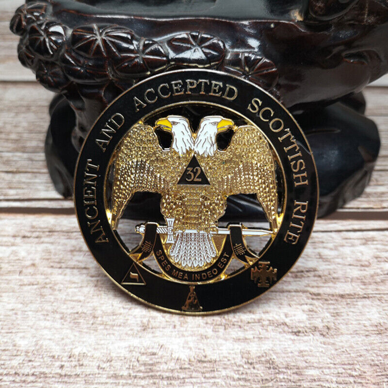 Masonic Car Badge Emblems Mason Freemason SCOTTISH RITE Symbol Gift Mason