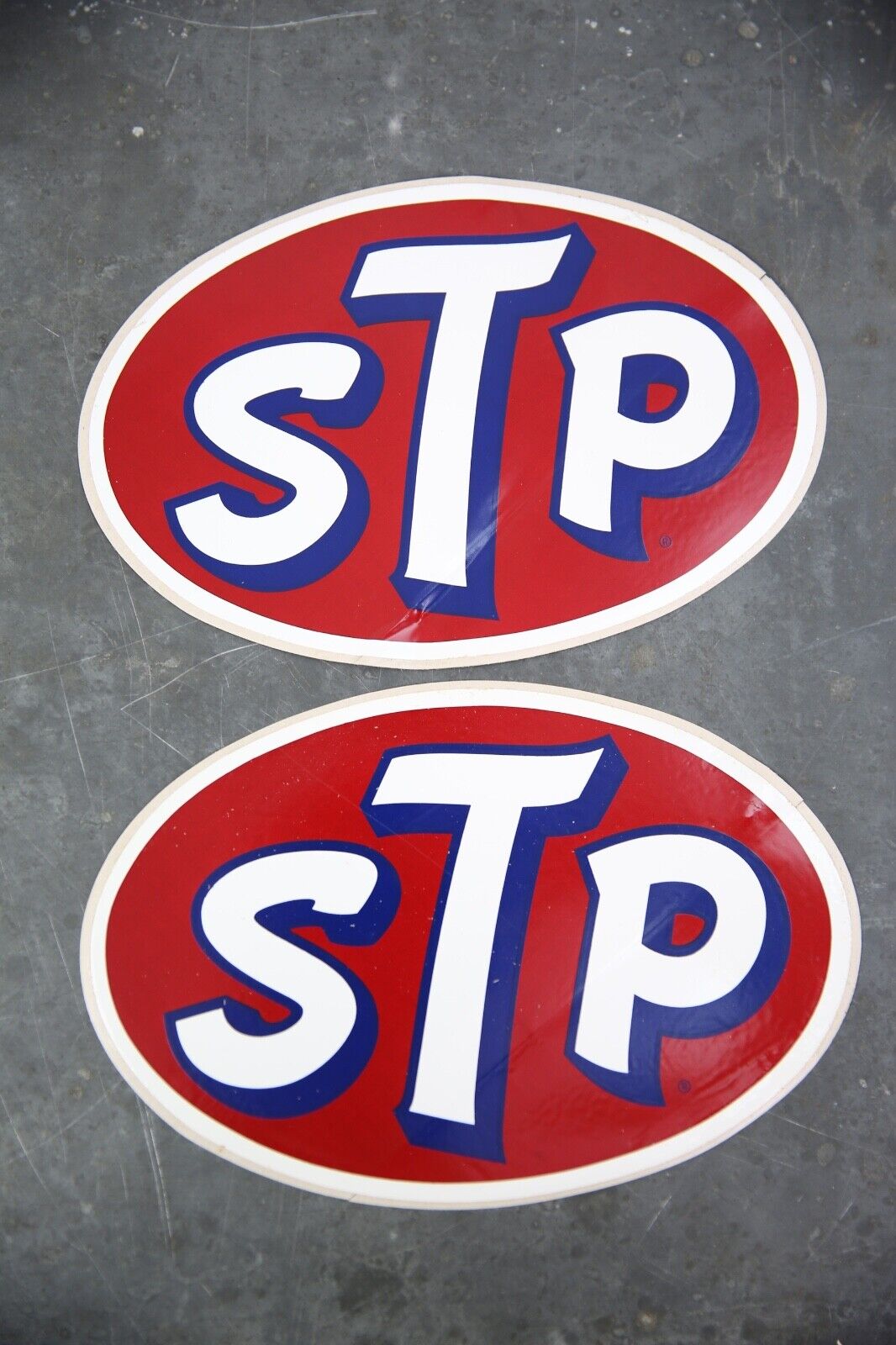 2 Vintage STP Decal Stickers Racing NASCAR Richard Petty Hood Decals NOS