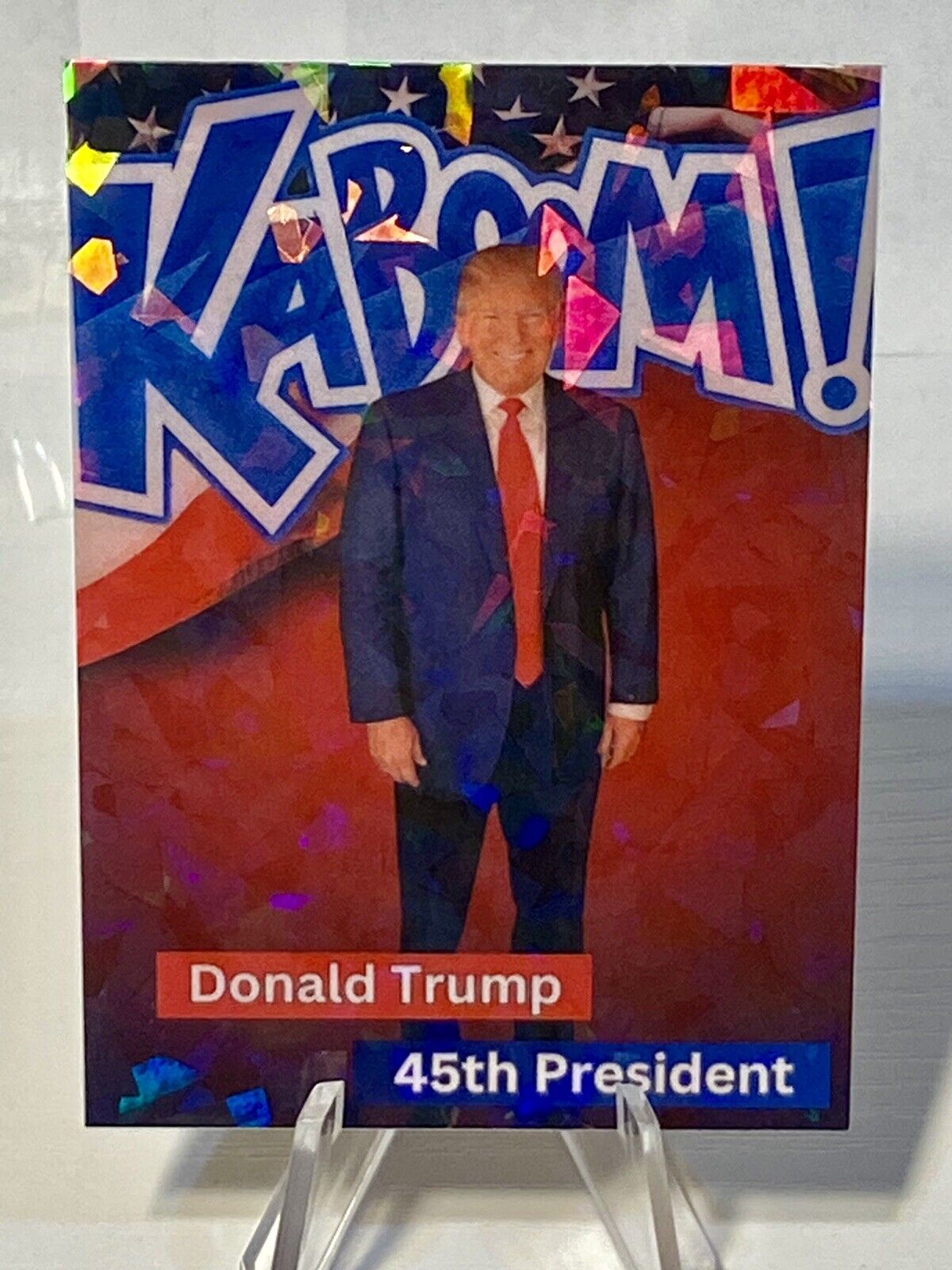 2024 Donald Trump Custom Novelty Cracked Ice kaboom Card
