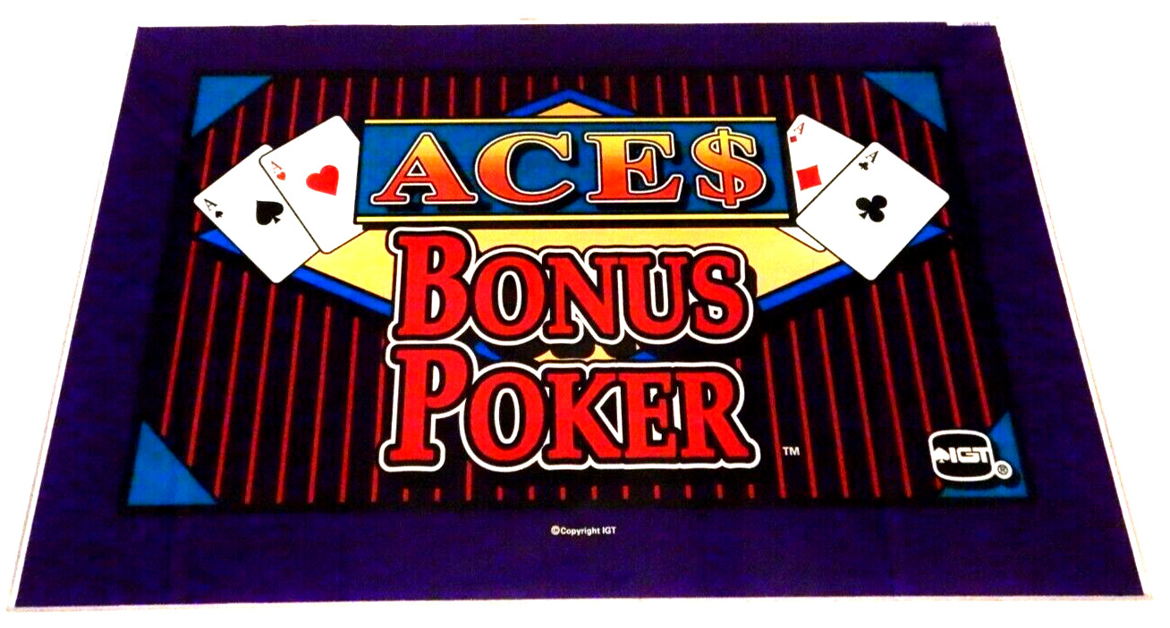 VTG-IGT Casino Video Slot Machine Glass Front Ace$ Bonus Poker-16 1/2\