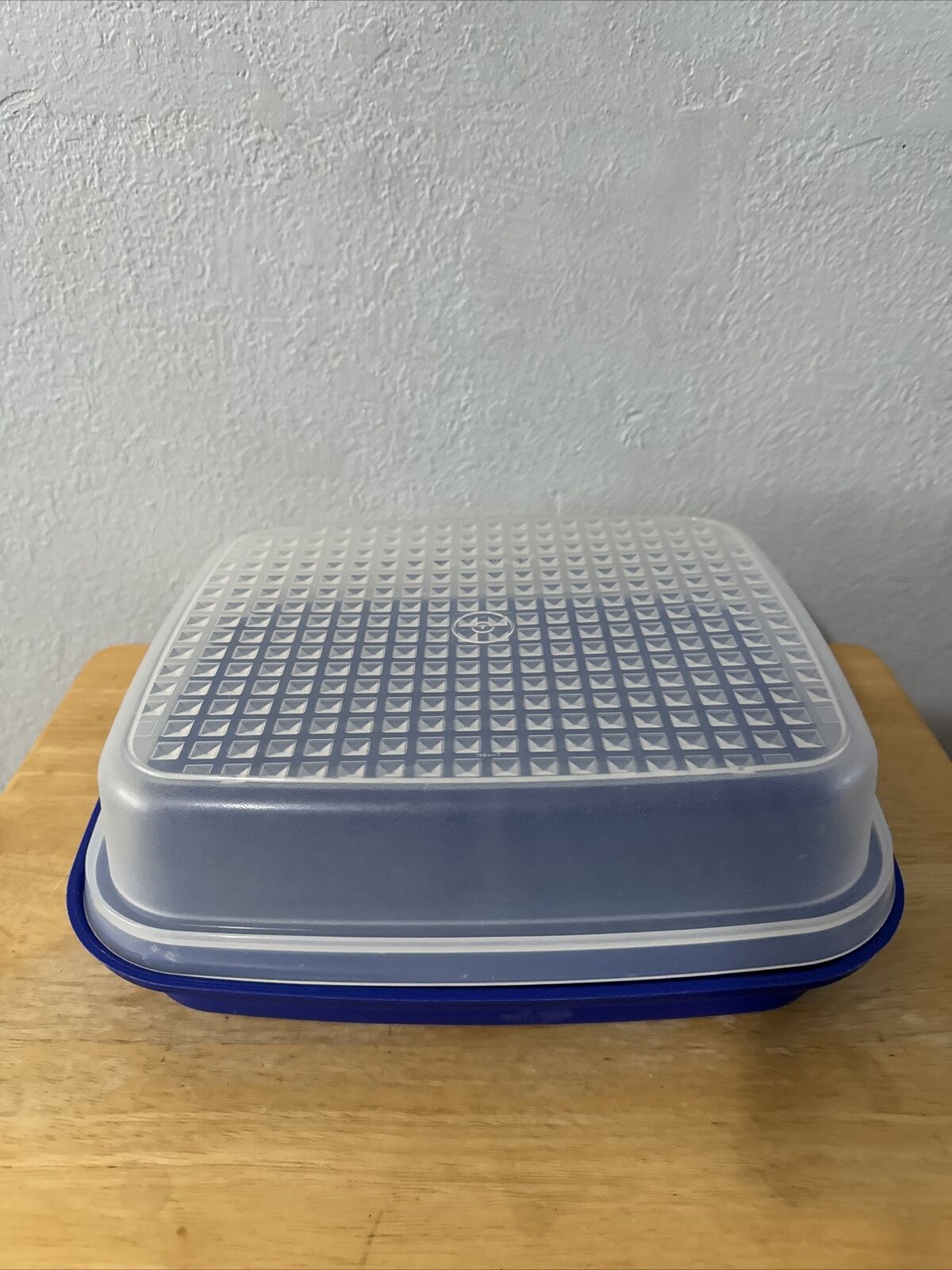 Tupperware Marinade Container 1295 Blue Season Serve with Lid -VINTAGE