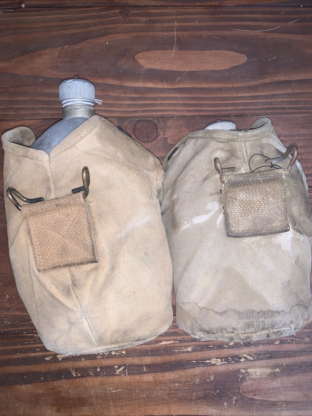 Two WWI US Army 1918 Canteen With 1918 Dated Cover
