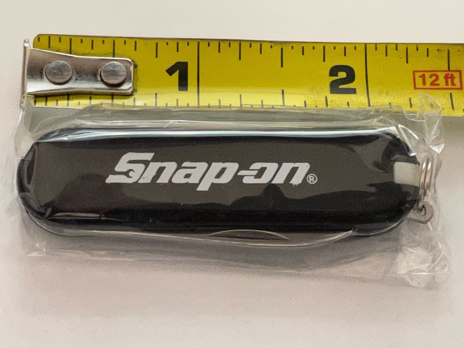 NEW IN PACKAGE BLACK  Snap-On SMALL Advertising Promotion KEY CHAIN Pocket Knife